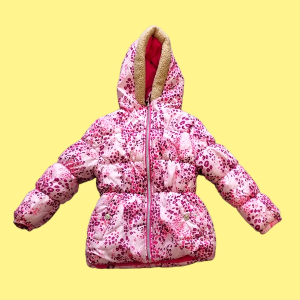 Pink Platinum GIRLS  Size 5/6 FLORAL PUFFER JACKET Coat